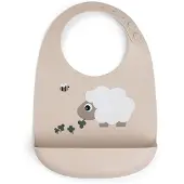 Done by Deer - Silicone bib - Sheepy Sand - 27 x 19 x 4 cm
