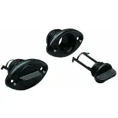 PLASTIMO Oval Drain Plug 10 Units Zwart