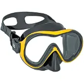 Abysstar Kronos Black Diving Mask Zwart
