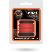 Vuxen - 2 in 1 Siliconen Cockring & Ball Stretcher - Rood/Zwart