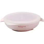 Virgel Baby Ono Roze Siliconen Bord met Zuignap & Deksel