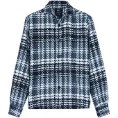 Giordano Comfort Fit Overshirt donkerblauw, Motief