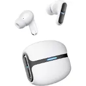 Langsdom Oordopjes-Draadloze Bluetooth 5.3 - Deep Bass- ENC Noise Cancelling RGB verlichting