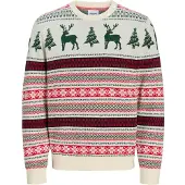 Jack & Jones Trui 'XMAS NOEL' spar / pastelgroen / bloedrood / offwhite