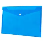 TETIS Kaart A4 PP met drukknoop, Blauw (12 stuks)