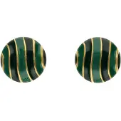 NAEMI Oorbellen goud / groen / zwart
