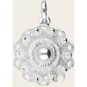MOOYE ® - Collectie Zilveren Zeeuwse knop knoop 18 mm. ketting hanger