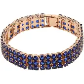 Gaya Armband navy / rose-goud