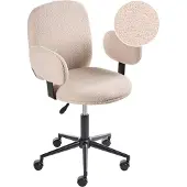Beliani MORAGA - Bureaustoel - Beige - Bouclé
