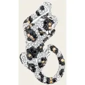 MOOYE ® - Collectie Zilveren Jaguar hanger met zirkonia's