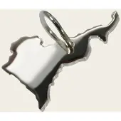 MOOYE ® - Collectie Zilveren Landkaart Kameroen ketting hanger