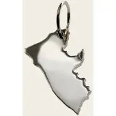 MOOYE ® - Collectie Zilveren Landkaart Liberia ketting hanger