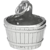 MOOYE ® - Collectie Zilveren Houten emmer - waterput - sauna kettinghanger