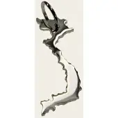 MOOYE ® - Collectie Zilveren Landkaart Vietnam ketting hanger