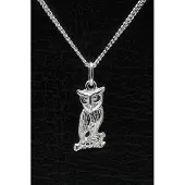 MOOYE ® - Collectie Zilveren Uil ketting hanger
