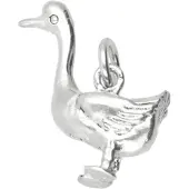 MOOYE ® - Collectie Zilveren Gans 3D kettinghanger