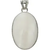 MOOYE ® - Collectie Zilveren Aragoniet roze edelsteen ovaal groot hanger
