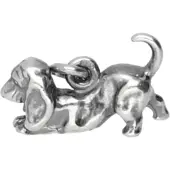 MOOYE ® - Collectie Zilveren Teckel gezwart kettinghanger