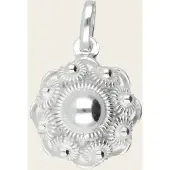 MOOYE ® - Collectie Zilveren Zeeuwse knop knoop 14 mm. ketting hanger