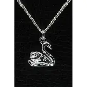 MOOYE ® - Collectie Zilveren Zwaan ketting hanger