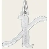 MOOYE ® - Collectie Zilveren letter X sierlijk mat-glans kettinghanger