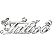 MOOYE ® - Collectie Zilveren Tattoo letters groot kettinghanger