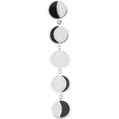 MOOYE ® - Collectie Zilveren Maanfasen bewegend XL kettinghanger