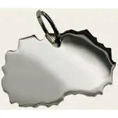 MOOYE ® - Collectie Zilveren Landkaart Macedonië ketting hanger