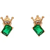 Gaya Oorbellen rose-goud / groen