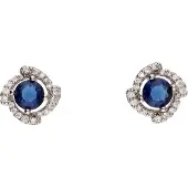 NAEMI Oorbellen navy / zilver