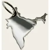 MOOYE ® - Collectie Zilveren Landkaart Indië ketting hanger