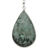 MOOYE ® - Collectie Zilveren Turkoois Turquoise edelsteen druppel middel facet geslepen hanger
