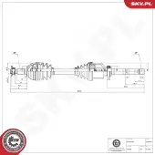 ESEN SKV 40SKV025 Aandrijfas