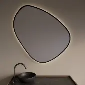 Gliss Design Spiegel fenix met indirecte led verlichting en verwarming 60 cm mat zwart