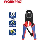 Workpro WP292001 Krimptang 5 in 1 met strip- en knipfunctie professioneel