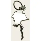 MOOYE ® - Collectie Zilveren Landkaart Myanmar ketting hanger