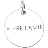 MOOYE ® - Collectie Zilveren Vivre la vie kettinghanger