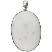 MOOYE ® - Collectie Zilveren Dendriet Opaal roze edelsteen ovaal XL hanger