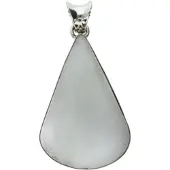 MOOYE ® - Collectie Zilveren blauwe Chalcedoon edelsteen druppel XL hanger