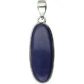 MOOYE ® - Collectie Zilveren Lapis Lazuli edelsteen ovaal lang hanger