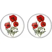 Charme Bijoux Oorbellen-Papaver-Rhoeas-Zilver-14 mm -