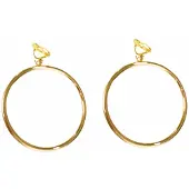 Charme Bijoux Clip oorbellen- oorringen -goudkleurig- 4 cm- geen gaatje-
