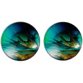 Charme Bijoux Clip Oorbellen Suzan Petrol 2 cm