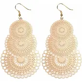 Charme Bijoux Zilver filigraan oorbellen rose goudkleurig-