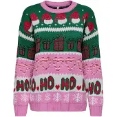 ONLY Regular fit kersttrui met glitterdetails, model ''XMAS HOHO'