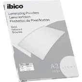 Ibico Basics A3 Lamineerhoezen, Glanzend - 80 micron - 100 Stuks - Glashelder
