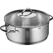 Silit ACHAT: Braadpan met deksel, 24 cm, roestvrij staal