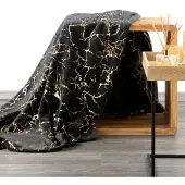Eurofirany Luxe Plaid GLAMO 150x200cm Zwart/Goud - Zacht & Stijlvol