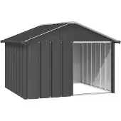 vidaXL Hondenhok 116,5x103x81,5 cm gegalvaniseerd staal antracietkleur