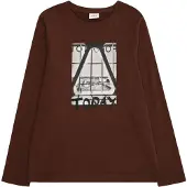 s.Oliver Shirt donkerbruin / grijs / zwart